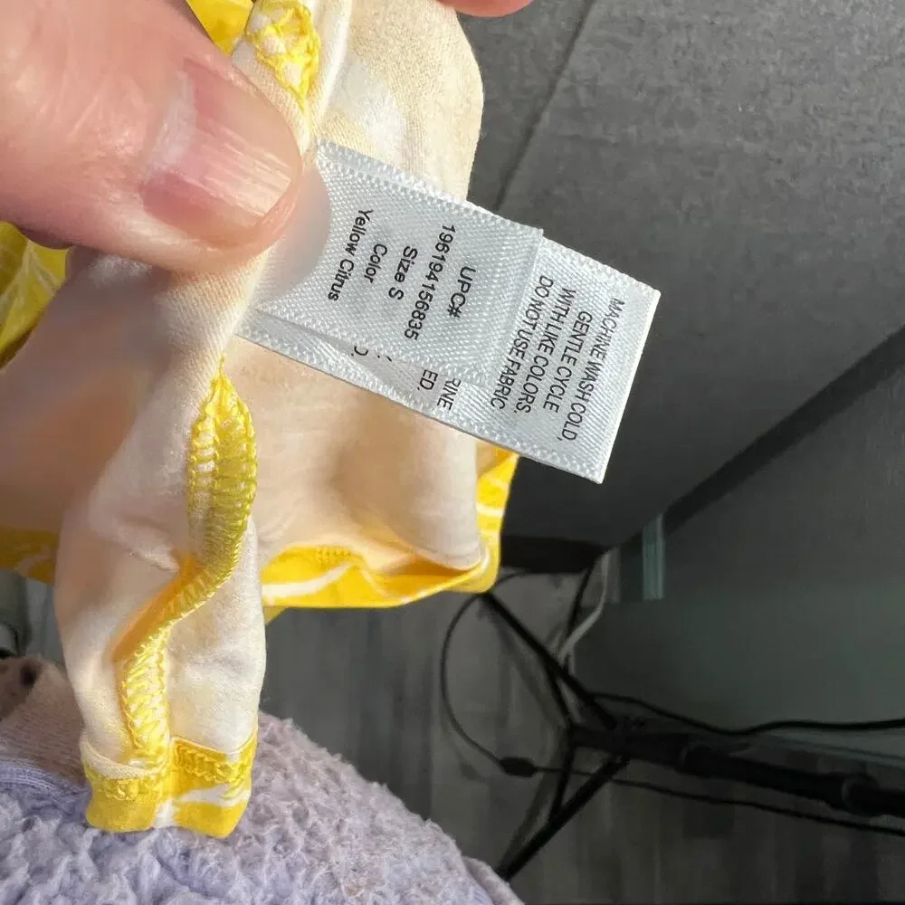 Cuddl Duds Flexwear Scoop-Neck Tiered Maxi Dress Yellow Citrus Size Small - Picture 7 of 9